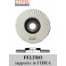 dischi lamellari in FELTRO con supporto in FIBRA