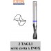 fresa 2 tagli in acciaio ASP rivestita TialN specifica per INOX 
