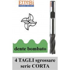 fresa SGROSSARE dente GROSSO BOMBATO HSS 8%Co + rivestimento TialN