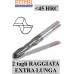 fresa 2 tagli RAGGIATA  Metallo Duro serie EXTRA LUNGA rivestita 
