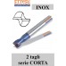 fresa 2 tagli Metallo Duro serie CORTA specifica per lavorazioni di INOX