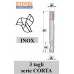 fresa 3 tagli Metallo Duro serie CORTA elica 41°-43°-45° specifica per INOX
