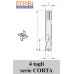 fresa 4 tagli Metallo Duro serie CORTA