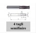 fresa semifinire Metallo Duro serie CORTA specifica per INOX