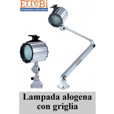 lampada alogena 24V AC per macchine utensili CON griglia IP44