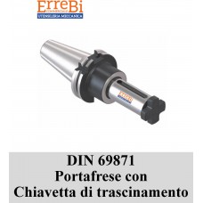 chuck DIN 69871 cutter holder with longitudinal drive key