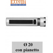 Portapinza ER con attacco cilindrico diam. 20 con GHIERA MINI con piano