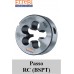 filiera tonda passo RC (BSPT) GAS conico