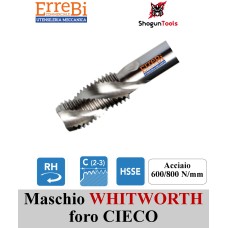 maschio PASSO WHITWORTH (BSW) foro cieco