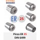 pinza elastica ER 25 DIN 6499