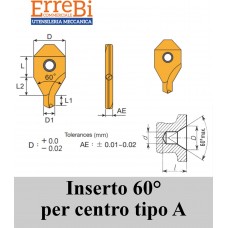 inserti per punta da centri  