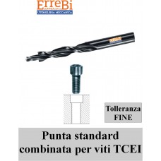 punta COMBINATA tolleranza FINE per viti Testa Cilindrica Esagono Incassato uni 5931 punta COMBINATA tolleranza FINE per viti Testa Cilindrica Esagono Incassato uni 5931
