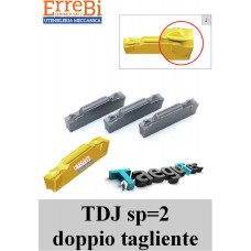 TDJ 2 inserto DOPPIO TAGLIENTE rompitruciolo tipo ´´J´´ spessore 2
