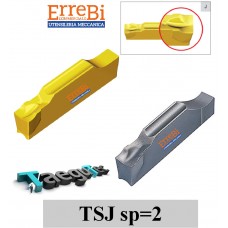 TSJ 2 inserto MONO TAGLIENTE con rompitruciolo tipo "J" spessore 2