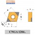 CNGA 1204...-1 e -2 inserto romboidale 80° negativo con riporti in CBN singolo tagliente e doppio tagliente