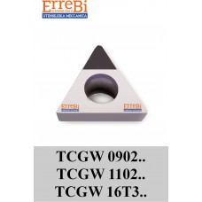 TCGW 0902.. TCGW 1102.. TCGW 16T3.. inserto romboidale positivo CBN mono tagliente