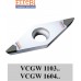 VCGW 1104..-2 VCGW 1604..-2 inserto romboidale 55° positivo con riporto in CBN doppio tagliente